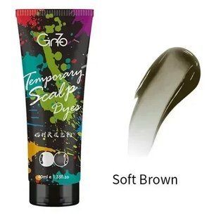 Тимчасова фарба Ginzo для шкіри голови та волосся soft brown А005 фото