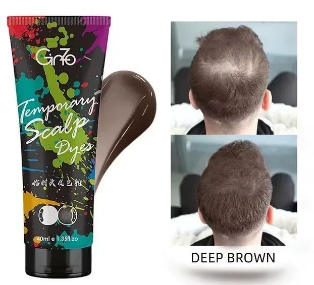Тимчасова фарба Ginzo для шкіри голови та волосся deep brown А007 фото