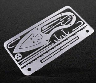 Мультитул кредитка виживальника Survival Multitool Card 17в1 SurvCred фото