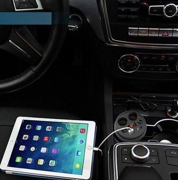 Разветвитель прикуривателя 12/24V (на 2 выхода + USB) KONNWEI CS214U фото