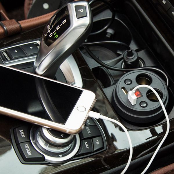 Разветвитель прикуривателя 12/24V (на 2 выхода + USB) KONNWEI CS214U фото