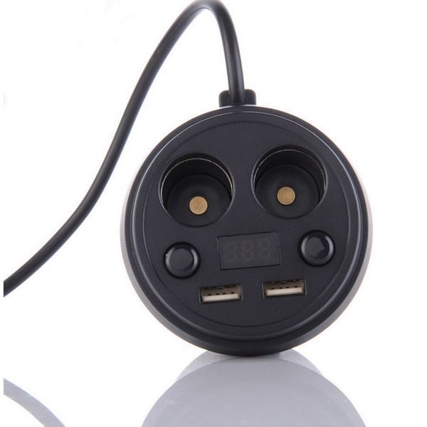 Разветвитель прикуривателя 12/24V (на 2 выхода + USB) KONNWEI CS214U фото