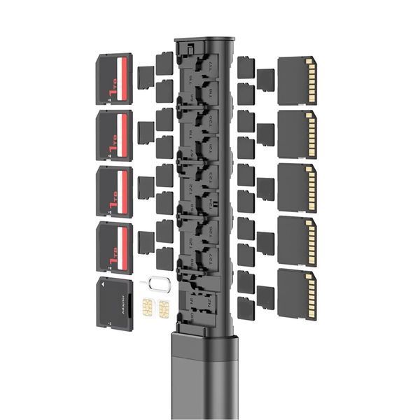 Кейс для зберігання SD, MicroSD карт BUDI ИГ700 деш фото