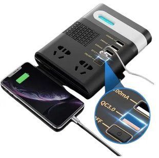 Автомобіль інвертор, мережевий фільтр ASOMETECH 12 V 220 V 200 W ASOMETECH фото
