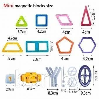 Магнітний конструктор машина Magkiss Mini HD343A 118 деталей А085 фото