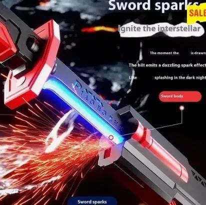 Світловий меч катана LED 80 см Dark Knife &mdash; іграшковий RGB меч з парою, іскрами та зміною кольорів, акумуляторний А087 фото