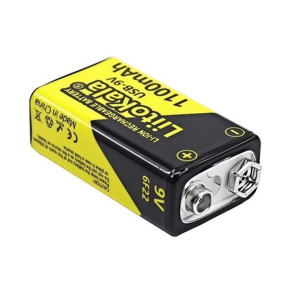 Аккумулятор USB 9v Liitokala крона 1100mAh ИГ792 фото