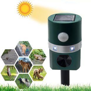 Ультразвуковий відлякувач тварин на сонячній батареї Solar Pest Repeller ИГ828 фото