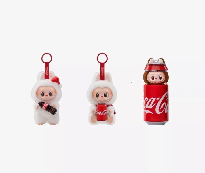 М'яка іграшка Лабубу Pop Mart The Monsters Labubu Coca-Cola Secret лімітована колекція (1 шт.) ШБ2130 фото