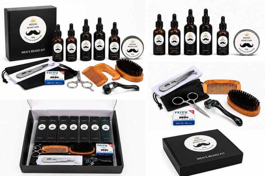Подарунковий набір для догляду за бородою SOON Beard Care Premium 13 в 1 А408 фото